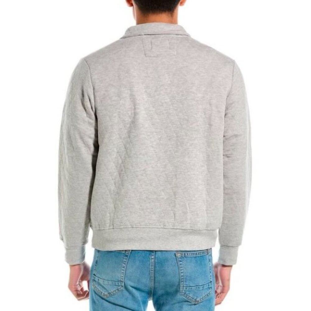 Sovereign Code Men's Columbia Diamond Quilted Pullover Cozy Gray SVRN Code - L - Picture 2 of 10
